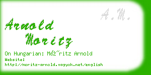 arnold moritz business card